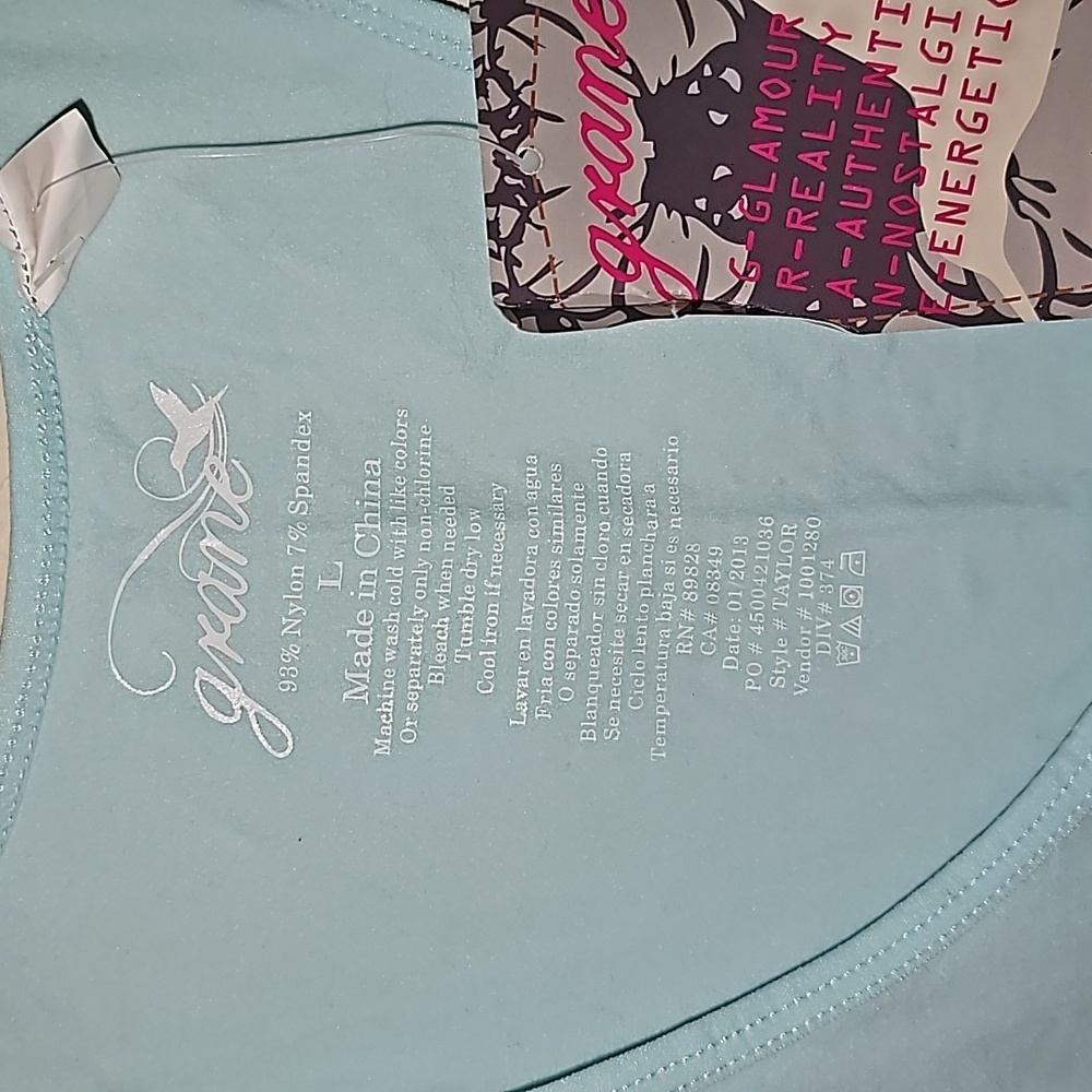 Grane Razor back tank Size Large Blue - Picture 3 of 3